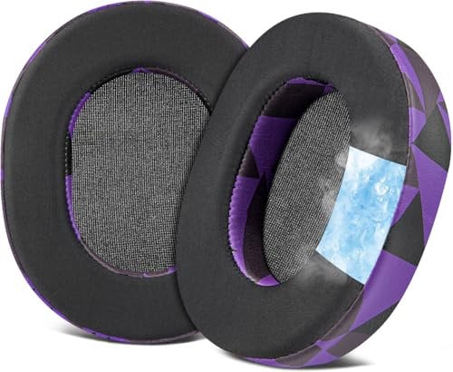 SOULWIT Cooling Gel Ear Pads Cushions Replacement for SteelSeries Arctis 1/Arctis 3/Arctis 5/Arctis 7/Arctis 9X/Arctis Pro/Arctis Prime Headset, Earpads with Noise Isolation Foam (Purple Black)