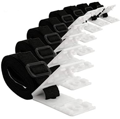 Pool Solar Cover Reel Attachment Kit, Universal Swimming Pool Cover Roller Attachment Straps Plastic Fastener Cord Plates Set Swimming Pool Cover Roller Attachment Straps, pool cover reel strap