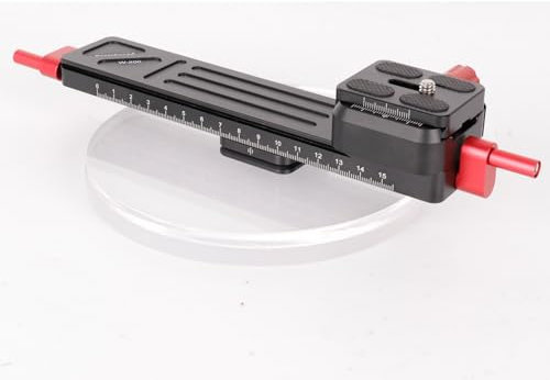 Koolehadao Deslizador de Riel de Enfoque Macro para fotografía Macro de Primeros Planos Riel de Enfoque preciso con Placa QR de 1/4 Compatible con Arca-Swiss para videocámara DSLR W-200