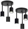 CBJKTX 2ER Deckenstrahler Schwarz Deckenlampe 3 Flammig - Schwenkbar Deckenleuchte LED GU10 Küchenlampe 350° Deckenspots Flurlampe mit Spots Strahler für Küche Flur Wohnzimmer (ohne Leuchtmittel)