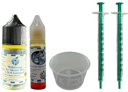Set di test alla nicotina, determinazione del contenuto di nicotina nei liquidi, set completo