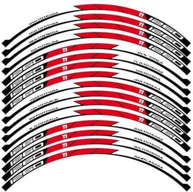 Motorrad-Rad Für D&UCATI Für MULTISTRADA 1260 1200 1200 S Reflektierende Motorrad Rad Aufkleber Innerhalb Der Nabe Aufkleber Felge Streifen Band Aufkleber Abziehbild(1260)