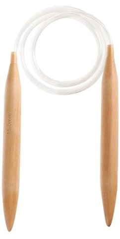 Agujas de tejer grandes – de aguja Jumbos, herramientas para tejer agujas de grueso | Palillos de punto de gran tamaño hechos de madera natural para suéteres eficaces, bufandas, gorros