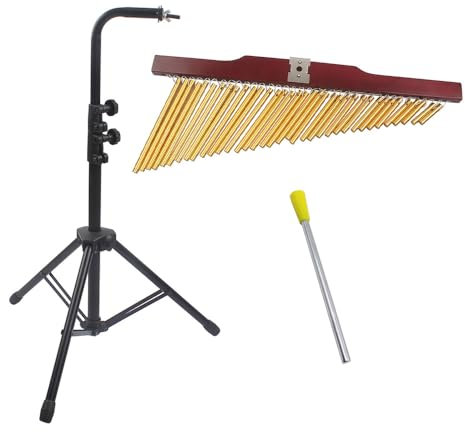 36 Bar Wind Chime with Adjustable Tripod Stand, Detachable Aluminum Percussion Instrument for Musical Performances