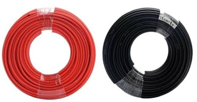 AIRUIXI 50M Black+50M Red 6mm² 10AWG Photovoltaic Cable Solar Power Wire Tinned Copper PV Solar Cable Used for Photovolta Cutter Gift