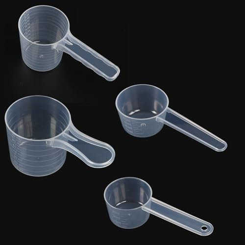 4pcs Measuring Cups,50g 35g 25g 20g Spoons for Measuring Food Scoop for Powder for Protein Creatine Liquids Cooking Fitness Kitchen