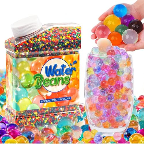 Sitbfoam Wasserperlen,50000 Bunte Perlen,Dekorativ & Farbenfroh,Ungiftig & Biologisch Abbaubar,Gelperlen für Blumen und Pflanzen (Farben gemischt)