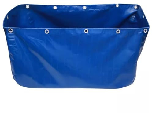 Piscine Hors Sol Pliable, Bassin à Poissons et Aquarium en Toile Bleue, réservoir d'eau de 5 x 2 x 1 m pour l'extérieur, Bassin de Jardin Portable, Fontaine d'eau Durable pour Jardin
