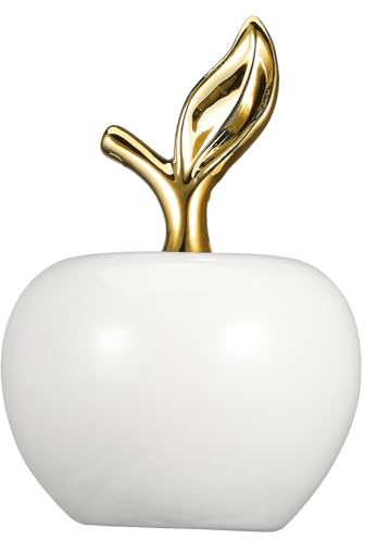 Happyyami Mela Piccola Decorativa in Ceramica Statuina Ornamentale Realistica Forma Di Mela Decorazione Per Feste Di Natale e Interni