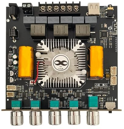 Jooehyer -AS1 2G TPA3255 2.1 Channel Subwoofer Power Amplifier Board Module High Low Tone Bluetooth 220WX2+ 350W