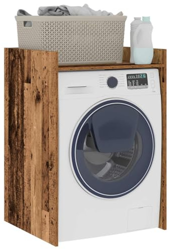 vidaXL Waschmaschinen-Schrank Altholz 67,5 x 62 x 97 cm Holzwerkstoff, Badezimmer, modern, rechteckiges Design, langlebige Materialien, viel Stauraum für jedes Zuhause, clevere Organisation