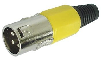 Audio Connectors Nikkelee XLR-Stecker, 3-polig, Gelb