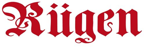 cartattoo4you® AK-01597 | RÜGEN - Fraktur/Altdeutsche Schrift | Autoaufkleber Aufkleber Farbe rot, in 19 Farben erhältlich, glänzend 17 x 5 cm in Premium - Qualität Waschstrassenfest