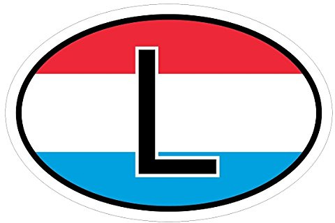 Kiwistar - Autoaufkleber - 10x6,6 cm - außen klebendKiwistar Autoaufkleber - Luxemburg L Auto, Laptop, Fahrrad, LKW, Motorrad Mehrfarbig Autoaufkleber Aufkleber KFZ Flagge Fahne