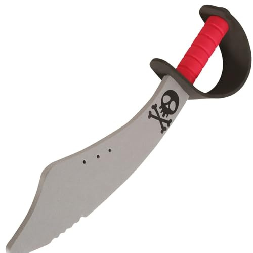 FIESTAS GUIRCA | Spada da Pirata per Bambini in E.V.A. (43 cm) - Accessorio per Costume Carnevale Feste a Tema Pirati Corsaro Nave Tesoro - Unisex Bambino Bambina - Grigio Nero
