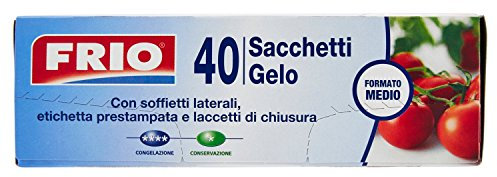 Frio – Gefrierbeutel, mit Etikett vorgedruckt und Bändern von Verschluss, Format Medium – 24 Packungen mit 40 Taschen [960 Taschen]