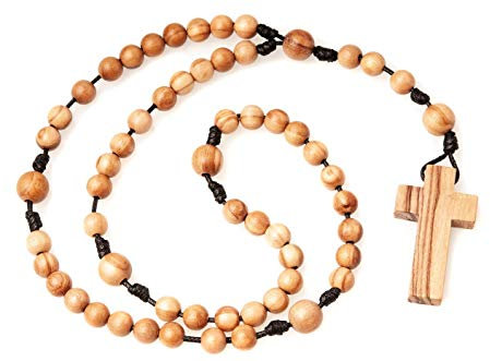 Tempus Dei Chapelet catholique en Bois d'olivier Fait à la Main en France