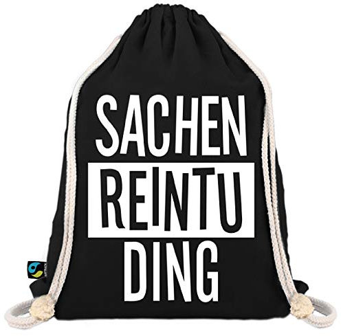 Shirtoo Festival Turnbeutel mit Spruch Sachen Reintu Ding - Sportbeutel/Gym Bag
