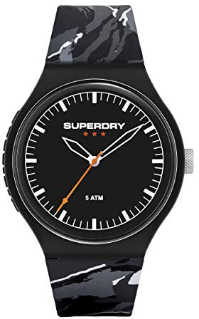 Superdry Damen Analog Quarz Uhr mit Silicone Armband SYG270EB