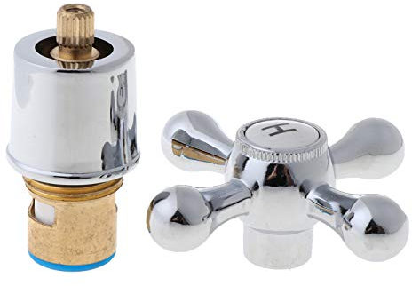 Ocobudbxw Maniglia del Rubinetto 1 Set Maniglia a Croce in Rame Maniglia del Rubinetto del lavandino del Bagno per la Cucina Accessorio per Il Bagno