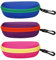 molshine 3-teiliges tragbares Hartschalen-Sonnenbrillen etui, Brillenetui mit Reißverschluss und Haken für Damen und Herren, Reisen, Sport (Blau & Rosa & Lila)