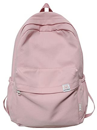TIAASTAP Sac à dos esthétique pour adolescentes, sacs à dos pour l'école pour filles et femmes, sac à dos pour l'école, l'université, la rentrée scolaire, rose