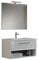 Mama Store GEA2 100 - Mobile Bagno Sospeso 100 CM Cassetto e Vano a Giorno Bianco Lucido Laccato con Lavabo, Specchio e Lampada LED, L.101 X P.46 X H.45 cm