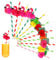60 Cocktail Pailles 3D, Flamingo Pailles en Papier Biodégradables Pailles à boire Pailles pour fêtes de fruits pour la fête Aloha d'été, la plage, le mariage, l'enterrement de vie de jeune fille