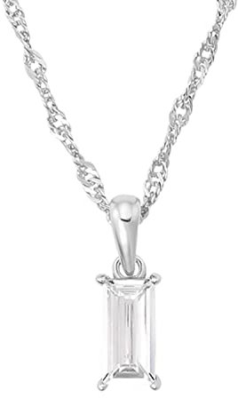 NOELANI Kette mit Anhänger 925 Sterling Silber Damen Halsschmuck, mit Zirkonia synth., 40+5 cm, Gold, Kommt in Schmuck Geschenk Box, 2034662