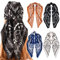 Azonelife 4 Stück Satin Bandana Kopftuch Damen, 90x90cm Große Quadratische Schals, Seide Halstücher Kopftücher, Bandanas Halstuch Seidentuch, Seidenähnlich Retro Boho Headwrap für Mädchen Frauen