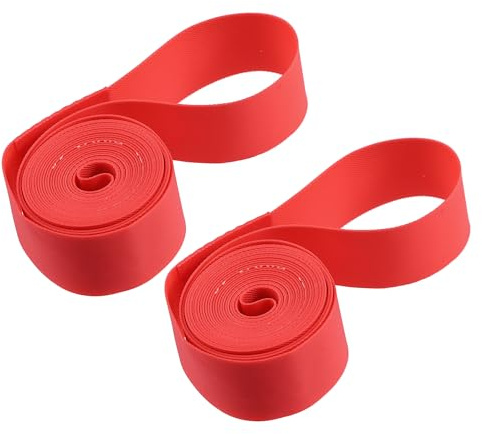 A ABSOPRO 29 Zoll Fahrrad Felgenband Felgenband Innenschlauch Band PVC Rot (2er Set)