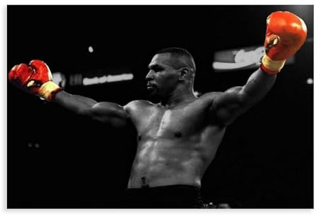 DEZARO Mike Tyson – Boxer-Poster, Leinwand-Poster, Wandkunst, Dekordruck, Bild, Gemälde für Wohnzimmer, Schlafzimmer, Dekoration, ungerahmt, 30 x 45 cm