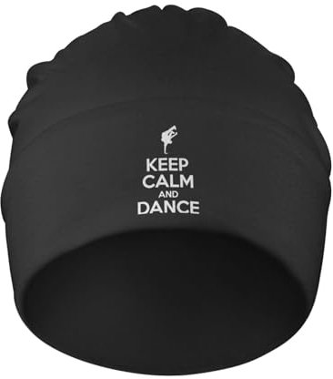 501 Damen Herren Kopf Wraps Bleib Ruhig Und Tanze Hiphop-Tanz-Breakdance Slouchy Turban Leicht Beanie Mütze Bequeme Sportmütze Für Outdoor Angeln Mädchen