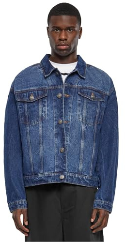 Urban Classics Herren Jeansjacke Heavy Ounce Boxy Denim Jacket, lässige Jeansjacke für Männer, Umlegekragen, Größen S-5XL