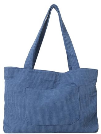 BKEPDY Shopper Tasche Damen Einkaufstasche Cord Umhängetasche Schultertasche Shopping Bag Handtasche Groß Faltbar Einkaufsbeutel für Frauen