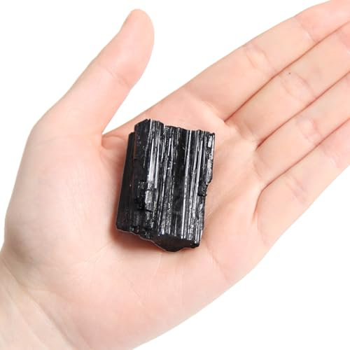 1 Pieza Piedra Turmalina Negra Naturales | 50-70 gramos | Turmalina Negra en Bruto | Minerales y Piedras Naturales Curativas, Piedras Decorativas y Energéticas