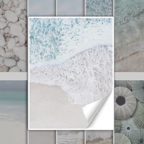 GRAZDesign Fliesenaufkleber Bad & Küche, maritim Meer Möwe zarte Farben Klebefliesen selbstklebend - 20x25cm / 10 Stück