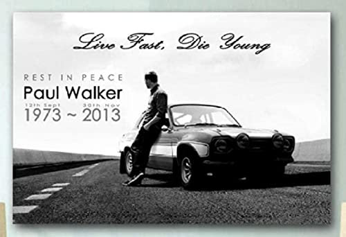 IGHSNZUH Puzzles 1000 Teile Paul Walker Fast Furious Vintage Poster for Erwachsene Spiele Spielzeug