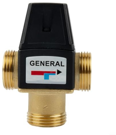 Vanne mitigeur thermostatique en laiton pour appareils à eau chaude domestique ou chauffage par le sol (DN25)