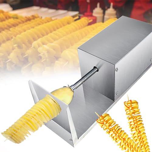 Beachtiful Affettatrice per Patate Contorte, Affettatrice a Spirale Elettrica per Patate Affettatrice per Cetrioli Tornado Twister Affettatrice per Verdure e Frutta Strumento