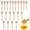 Wzhtuzi Honiglöffel, 20 Stück Honiglöffel holz, Honig Sticks, Mini Honigwabenstäbchen 8cm, Holz Honig Schöpflöffel Sticks zum Geburtstag, Weihnachten Party, Sammeln Rührstab Stick