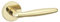 URBNLIVING Rouen Metal Lever Latch Door Handles Set Round Rose Design for Internal and External Doors, Durable and Stylish, Perfect for Home or Office Interiors (Polished Brass Rose)