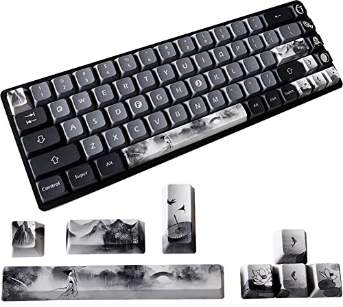 Zghhc Tastenkappen, 8 Stück/Set, Pbt-wärmesublimation,25, Leertaste, Esc, Richtungstasten, Profil, Tastenkappe Für DIY Mechanische Tastatur, Tastenkappe