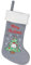 BambooMN 1 Pc Set 18 Classic Hand Embroidered Sequined Cute Animal Christmas Stocking, 21 Christmas Tree Cat