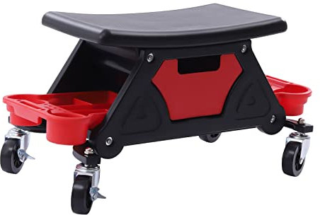 Alnemy Werkstatthocker,Tragfähigkeit 150kg Fahrbarer Werkstatt Rollsitz Garagenhocker, Montagehocker Werkstattsitz für die Autoreparatur Autowerkstatt Garage