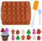Coicok Moule à Chocolat de Noël, 1 lot de 30 Cavités pour Chocolat de Noël, Petits Moules en Silicone, Moule Silicone Chocolat, Moule Silicone Noel, Moule en Silicone pour pieces en Chocolat Maison