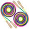 2 Pack Long Skipping Rope - 16 FT Rainbow Jumping Rope, Multiplayer Skipping Ropes with Wooden Handle, Adjustable Skipping Rope for Outdoor Fun, School Sport, Fitness Workouts