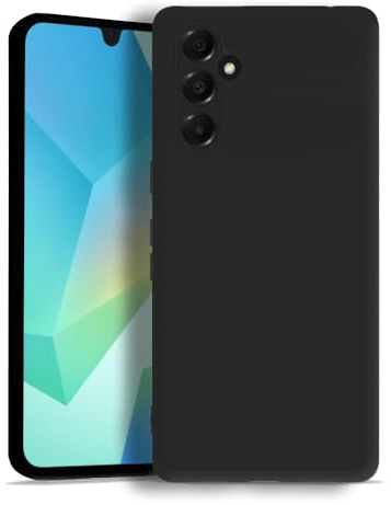 KRUSKY Liquid Silicone Case for Samsung Galaxy A16, Soft Gel Rubber Anti-scratch Shockproof Slim Full Body Protection Phone Case Cover Compatible with Samsung Galaxy A16 (Black, A16)
