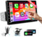9 Inch Wireless Carplay Android Auto Single Din Car Stereo, HD Detachable Touchscreen Car Radio Audio with Bluetooth FM Radio Mirror Link SWC Aux-in/USB/TF Port Reverse Camera
