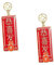 WRITWAA 1 Paar Gong Xi Fa Cai Ohrringe Männer Baumeln Spülung Quaste Bausatz Stellungnahme Dekorationen Ohrenschmalz Schmuck Lustige Ohrringe Dangle Ohrringe Ohr Zubehör Legierung